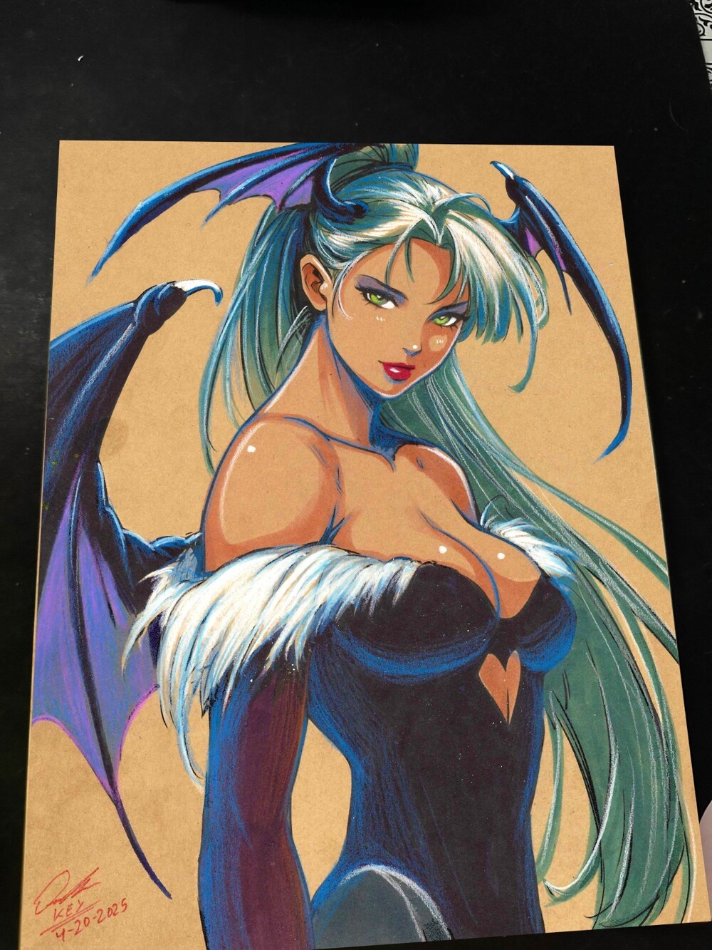 Morrigan Art Print Signed 8.5x11 | Art by Keyeske